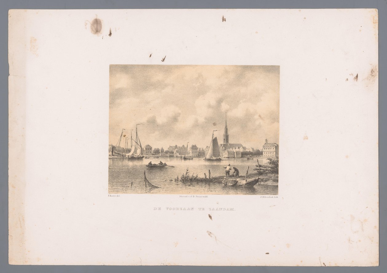 Voorzaan i Zaandam De Voorzaan i Zaandam (titel på objekt) av Johannes Hilverdink