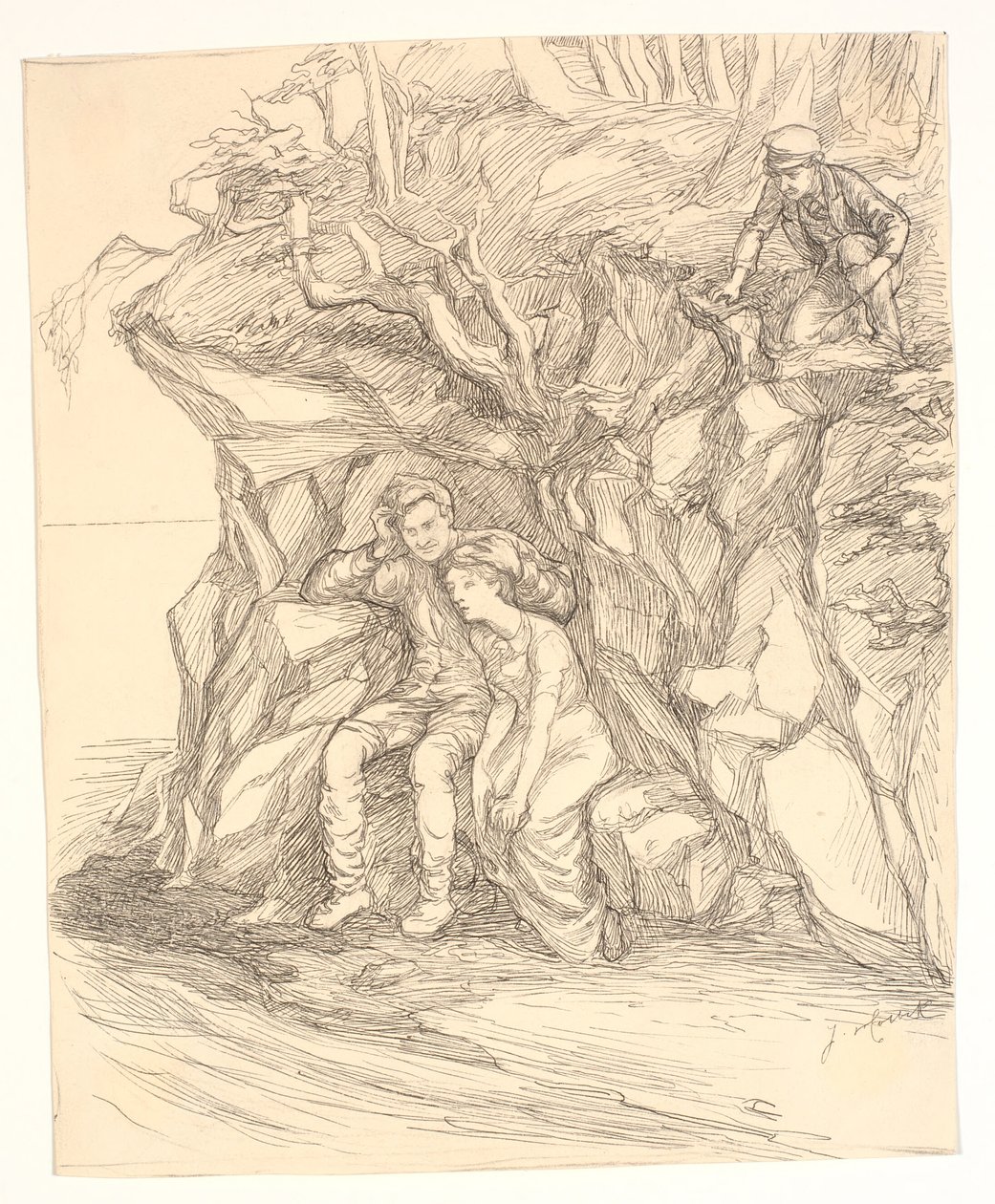Illustration till Alfred Tennyson "Enoch Arden" av Johannes Holbek