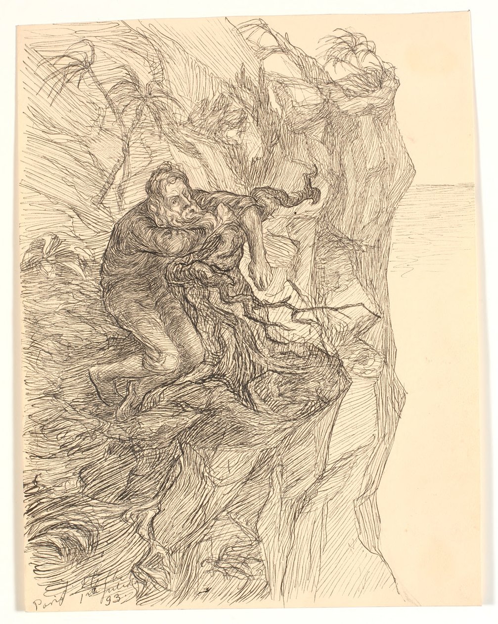 Illustration till Alfred Tennyson "Enoch Arden" av Johannes Holbek