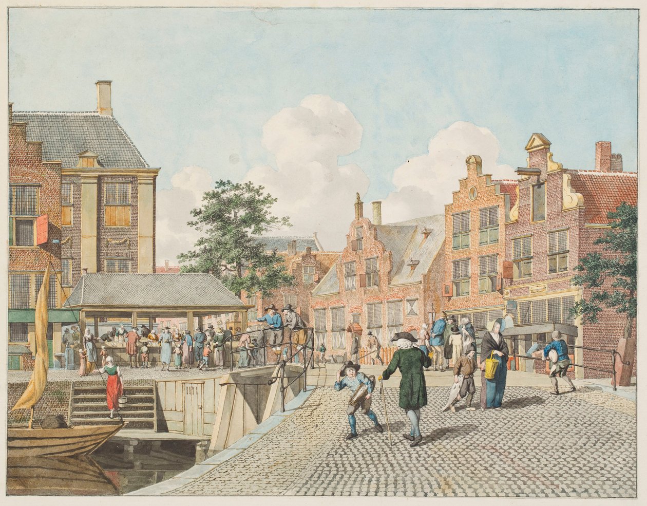Holländsk stadsbild av Johannes Huibert Prins
