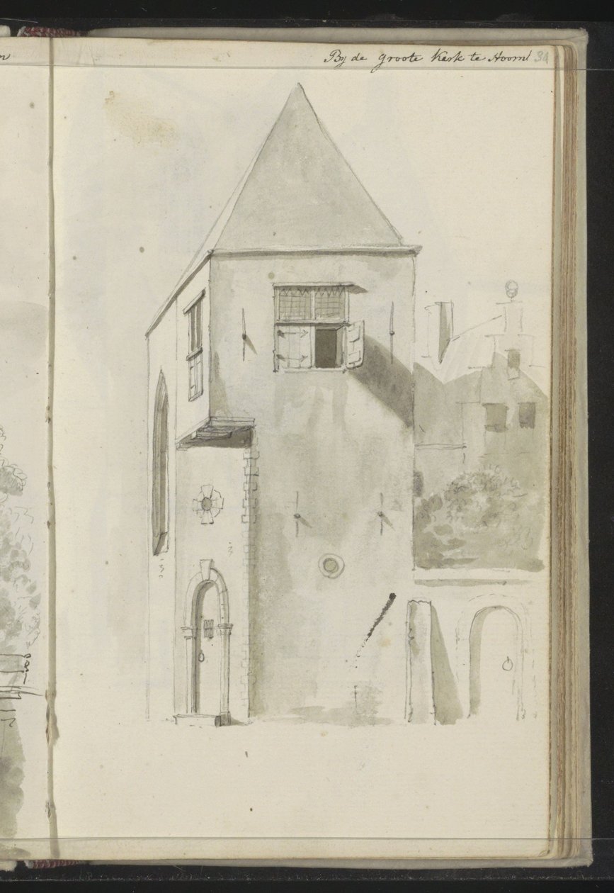 Stadsbild på Grote Kerk i Hoorn av Johannes Huibert Prins