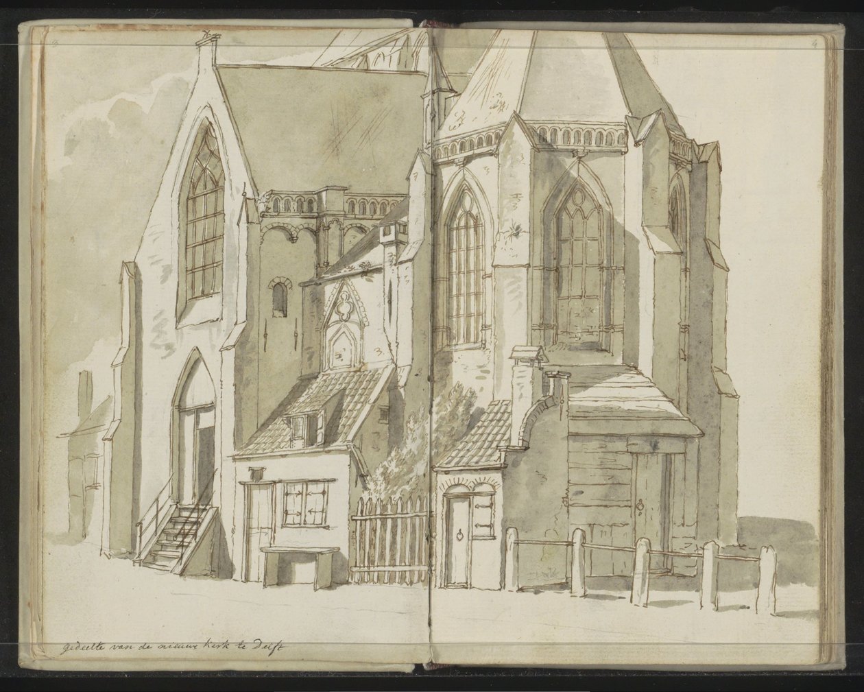 Sidovy av Nieuwe Kerk i Delft av Johannes Huibert Prins