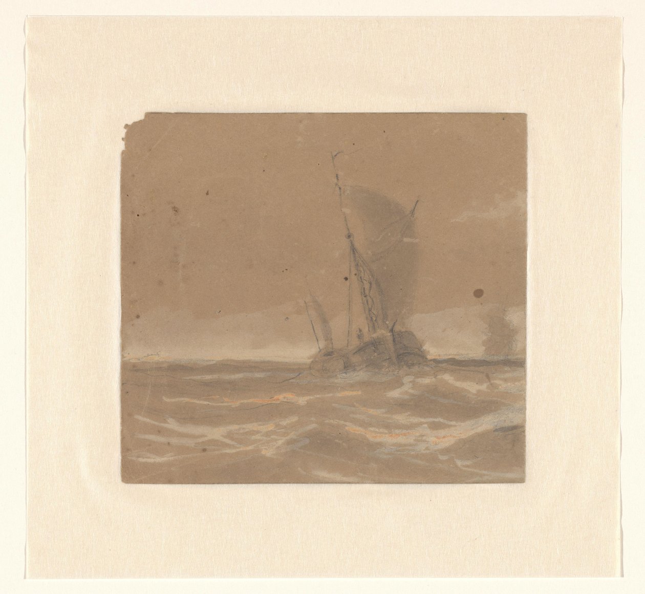 Segelfiskefartyg av Johannes Huygens (signed by artist)