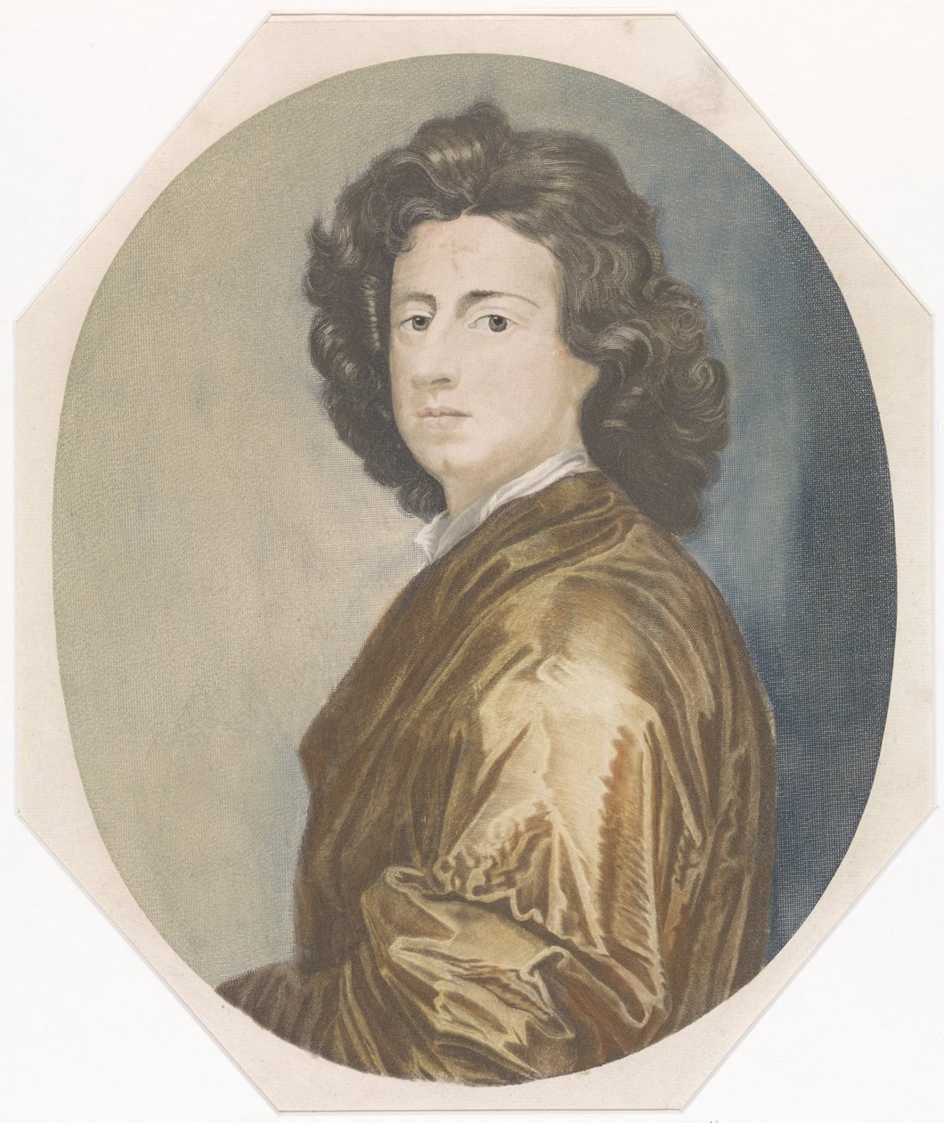 Porträtt av målaren Gottfried Kneller av Johannes Jacobsz van den Aveele (attributed to)