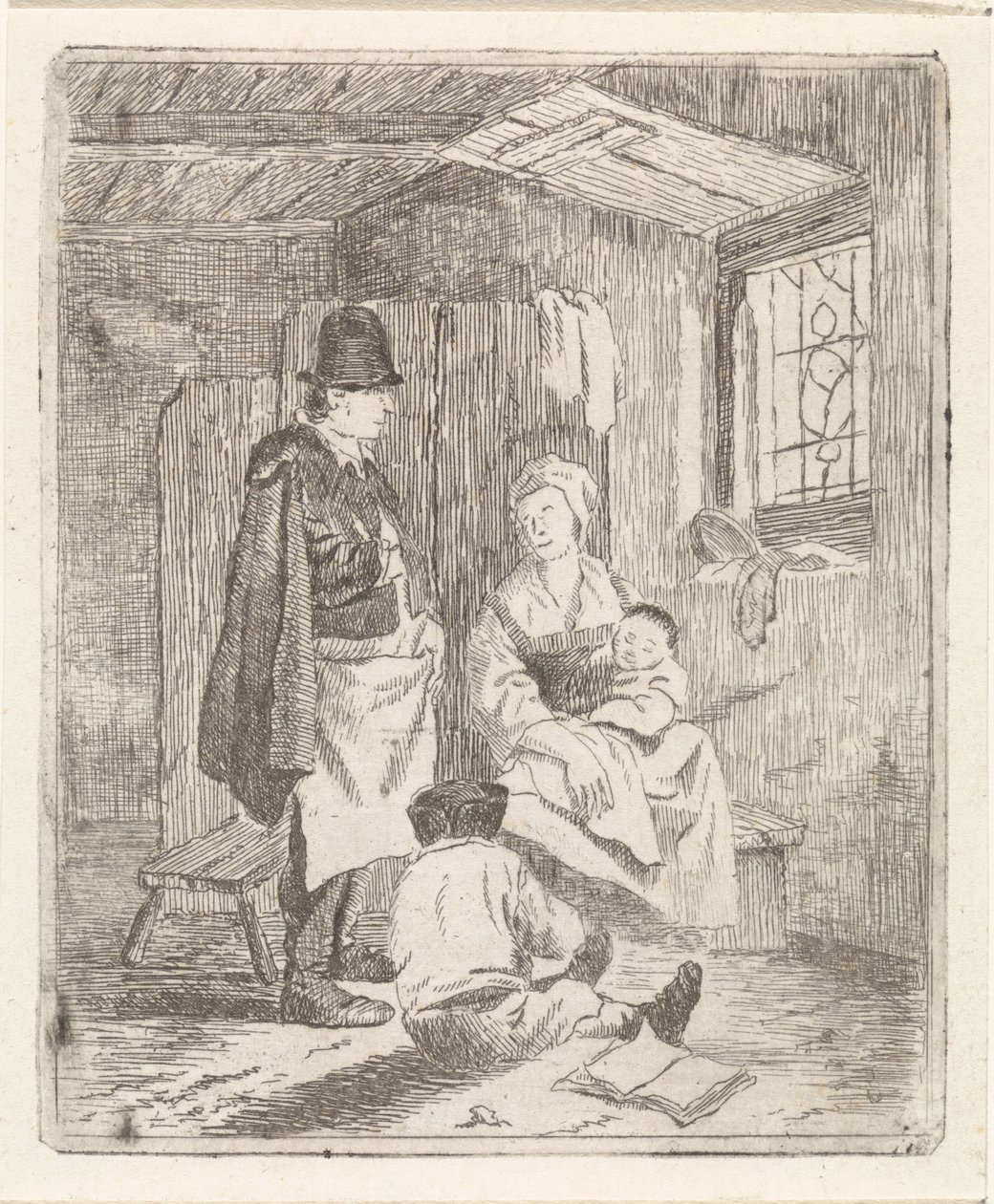 Familj i interiören av Johannes Janson (possibly)