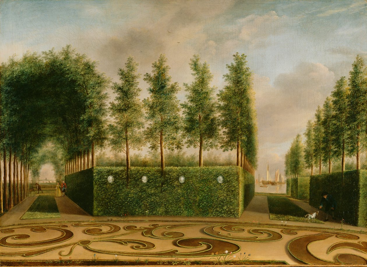 En formell trädgård, 1766 av Johannes Janson