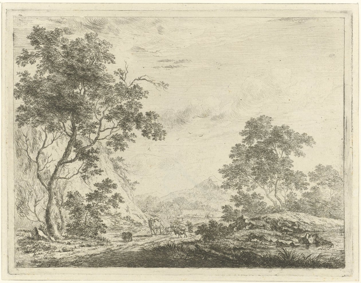 Landskap med herde och boskap av Johannes Janson