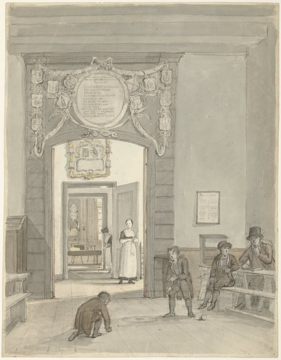 Se fram till den evangelisk-lutherska diakoniens herrrum och styrelsen på Nieuwe Keizersgracht av Johannes Jelgerhuis