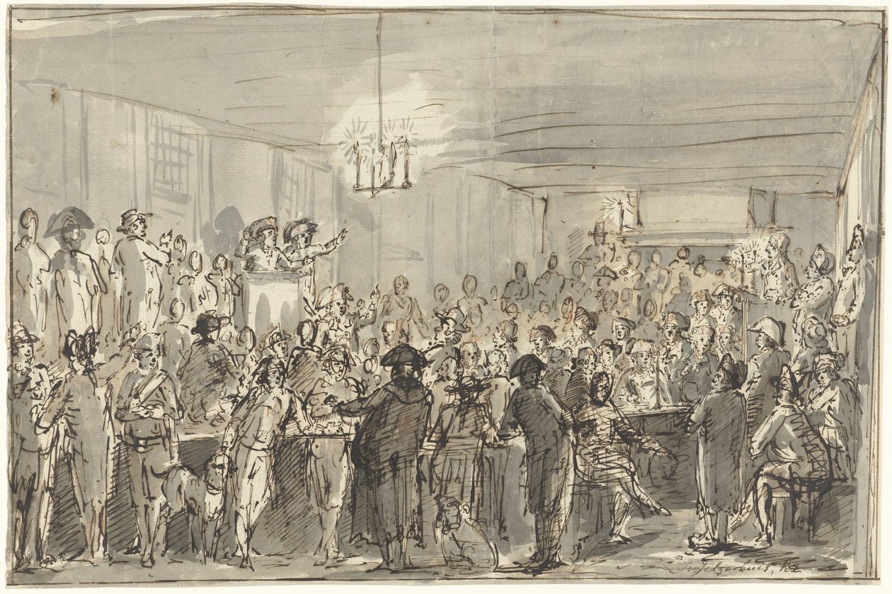 Ett revolutionärt möte i Delft 1795 av Johannes Jelgerhuis