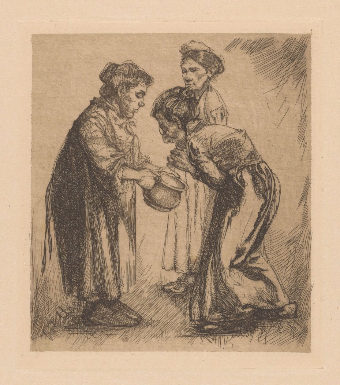 Tre kvinnor med kruka av Johannes Josephus Aarts