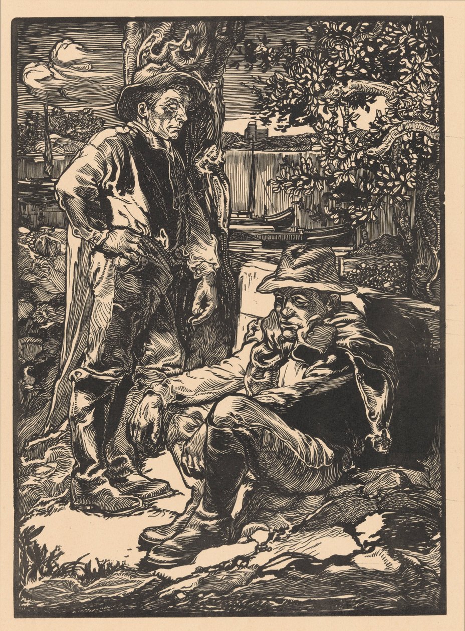Vilande polderarbetare av Johannes Josephus Aarts