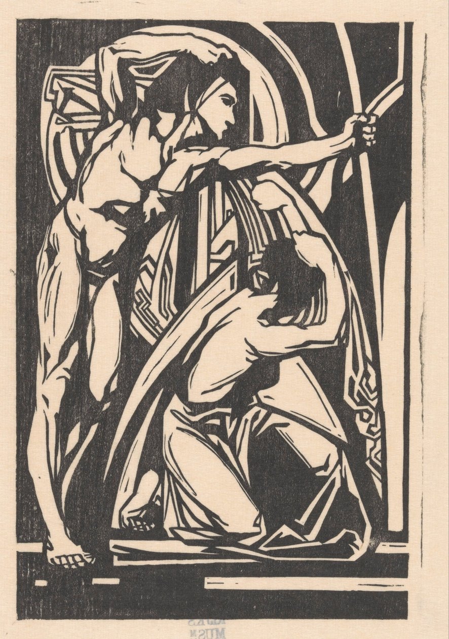 Stående man och knästående kvinna av Johannes Josephus Aarts