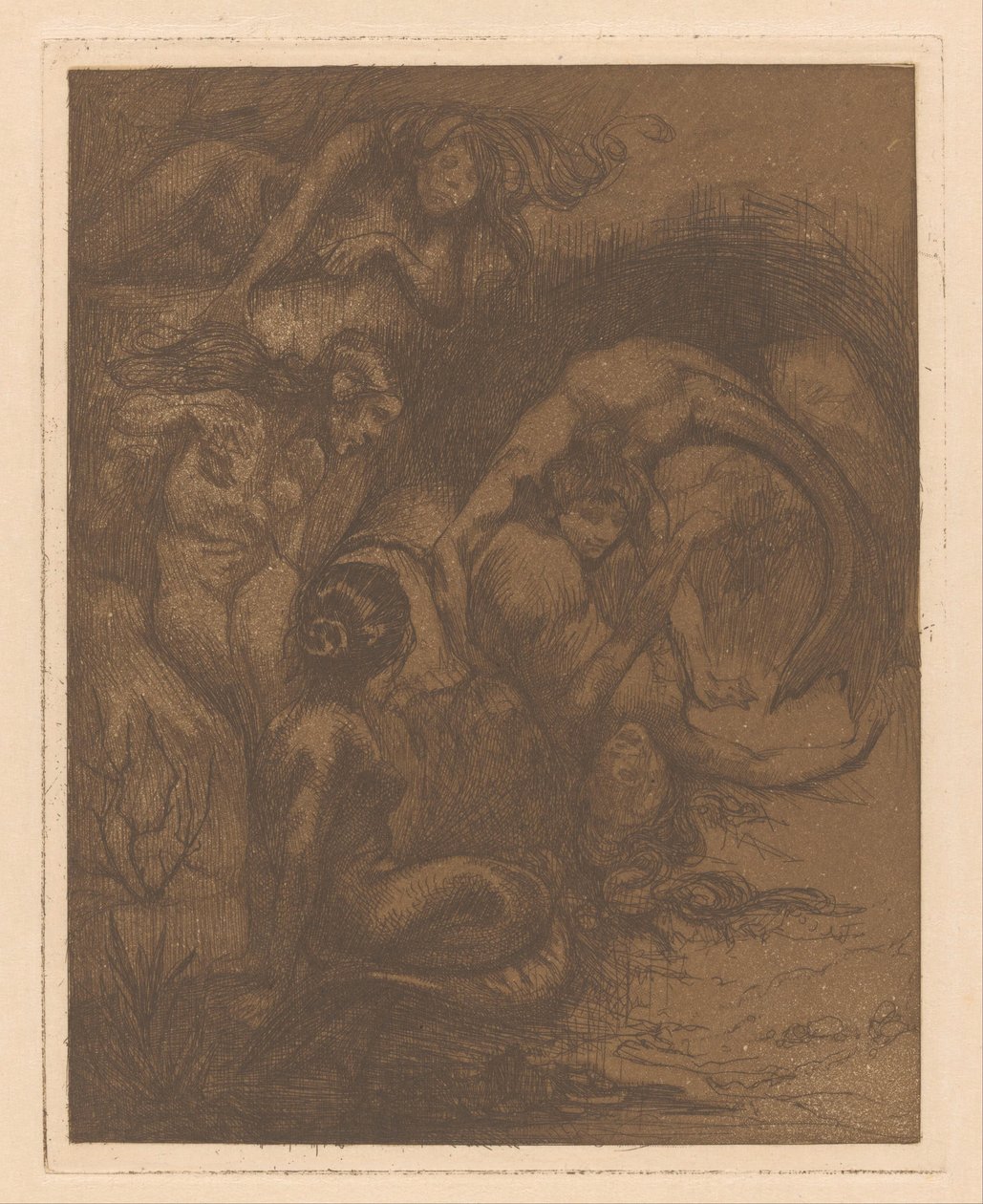 Fem sjöjungfrur av Johannes Josephus Aarts