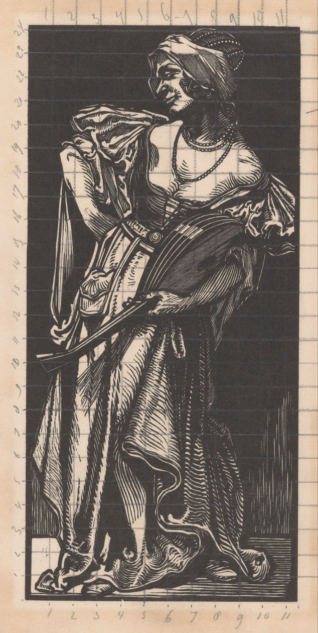 Kvinna med luta av Johannes Josephus Aarts