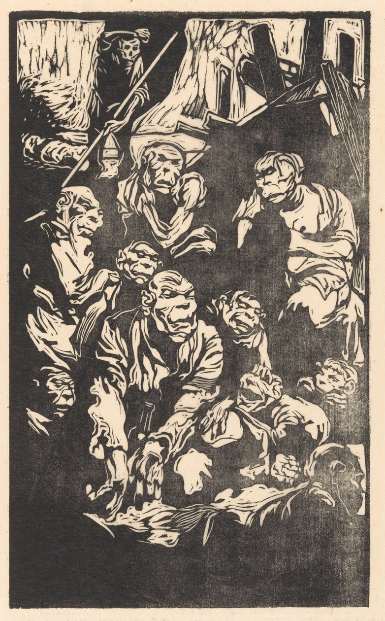 Sittande fantasivarelser av Johannes Josephus Aarts