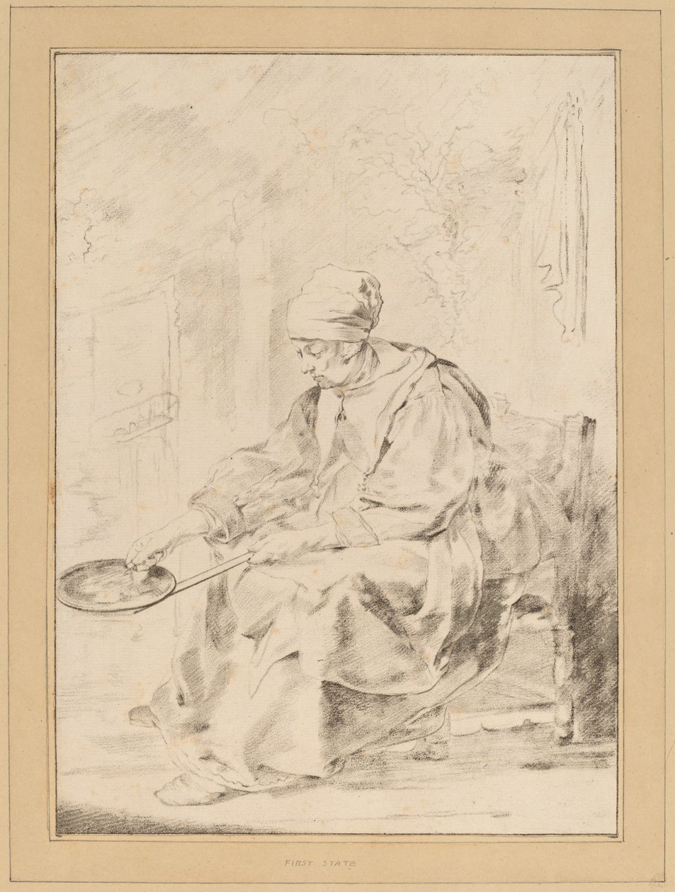 Pannkakskvinna, 1768. av Johannes Kornlein