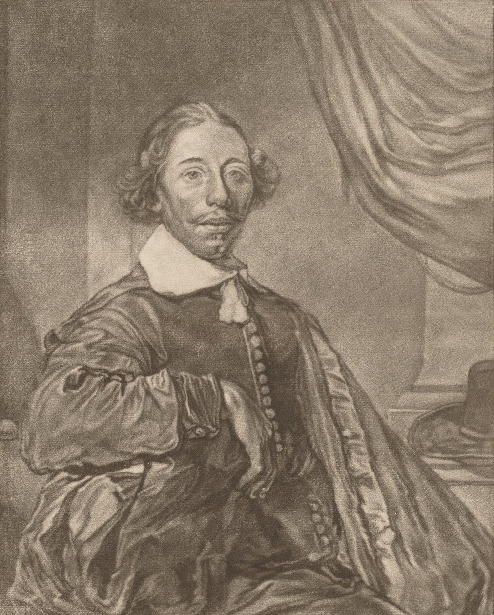 Porträtt av en sittande man, 1771. av Johannes Kornlein