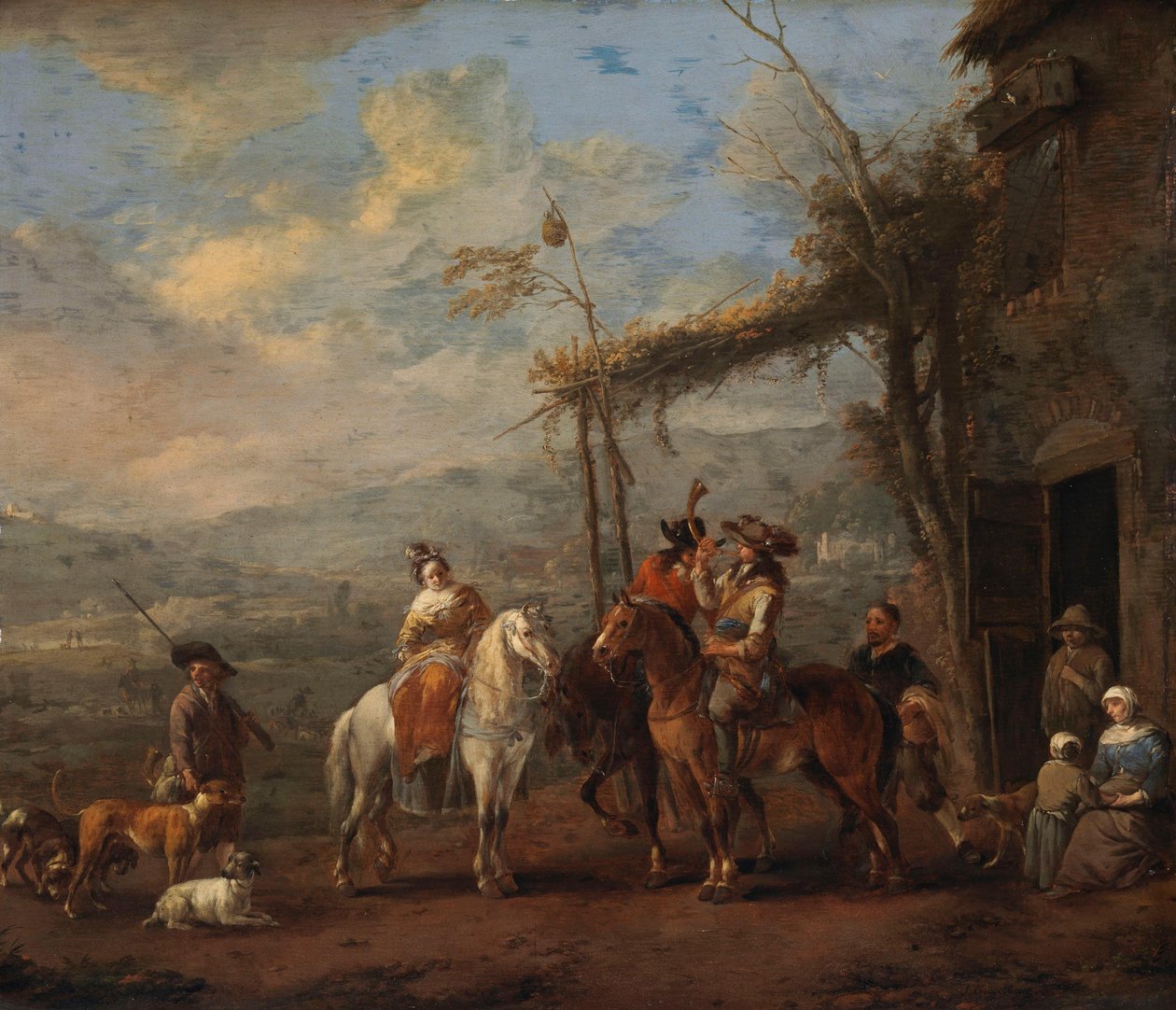 Ett jaktsällskap av Johannes Lingelbach