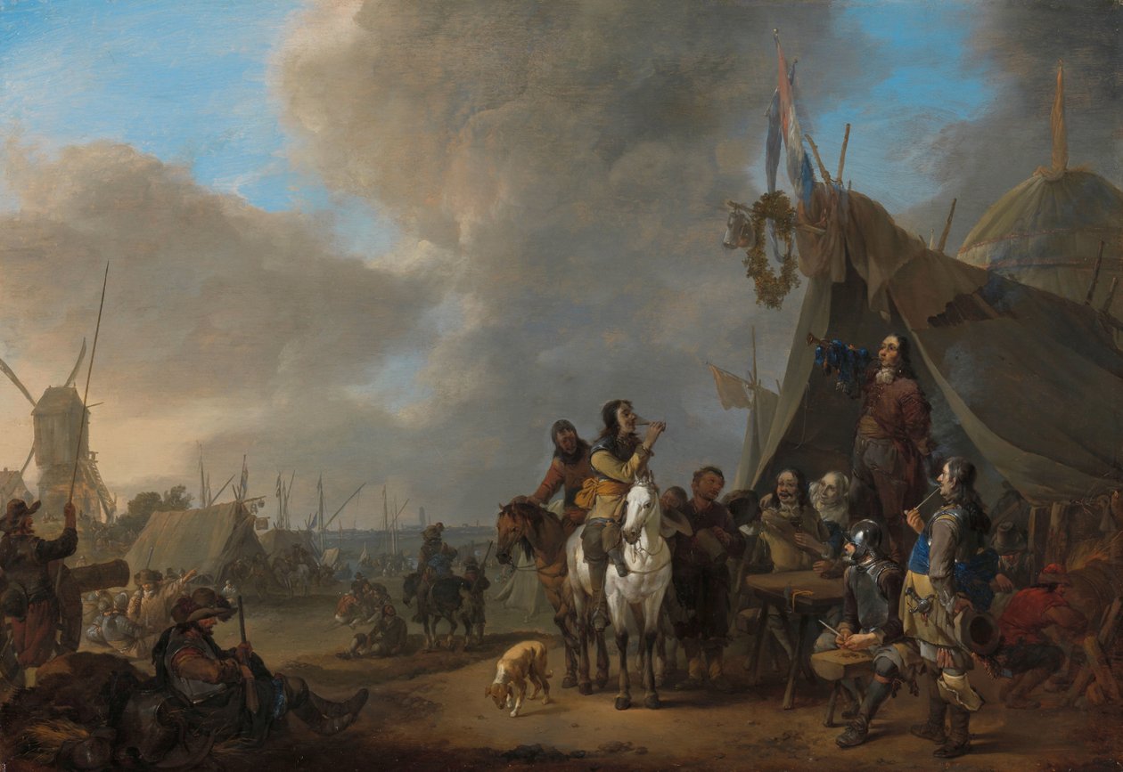 Arméläger av Johannes Lingelbach