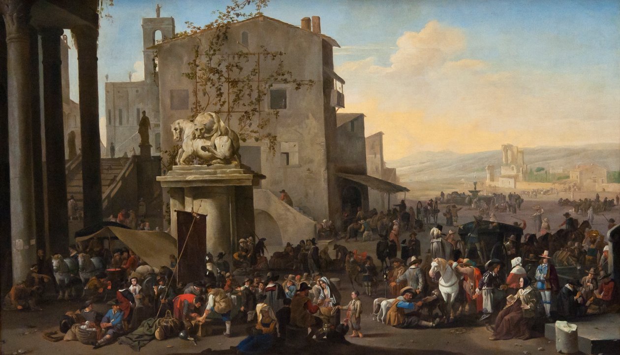 De Campo Vaccino ( Forum Romanum) i Rom av Johannes Lingelbach
