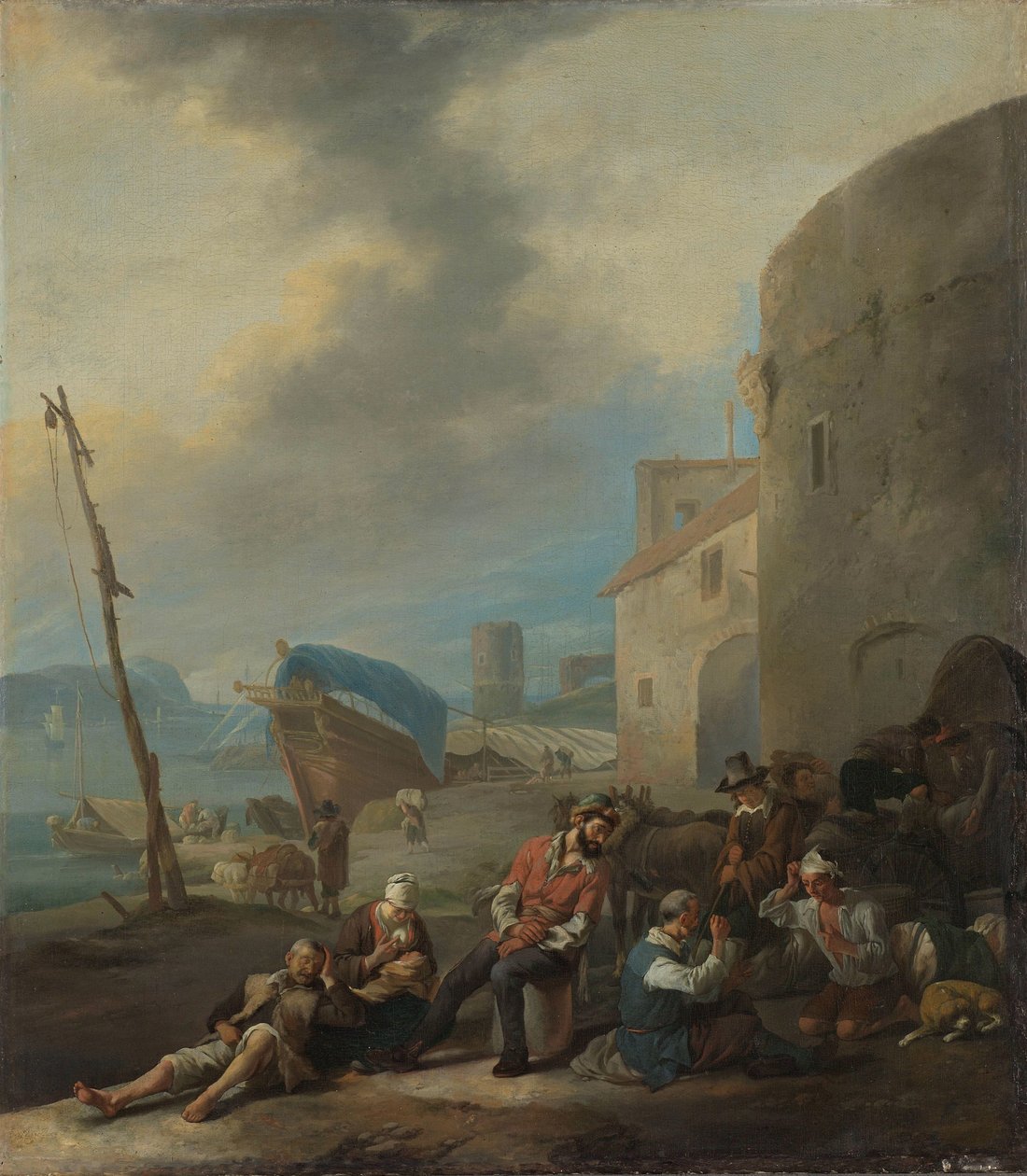 italienska hamnen av Johannes Lingelbach