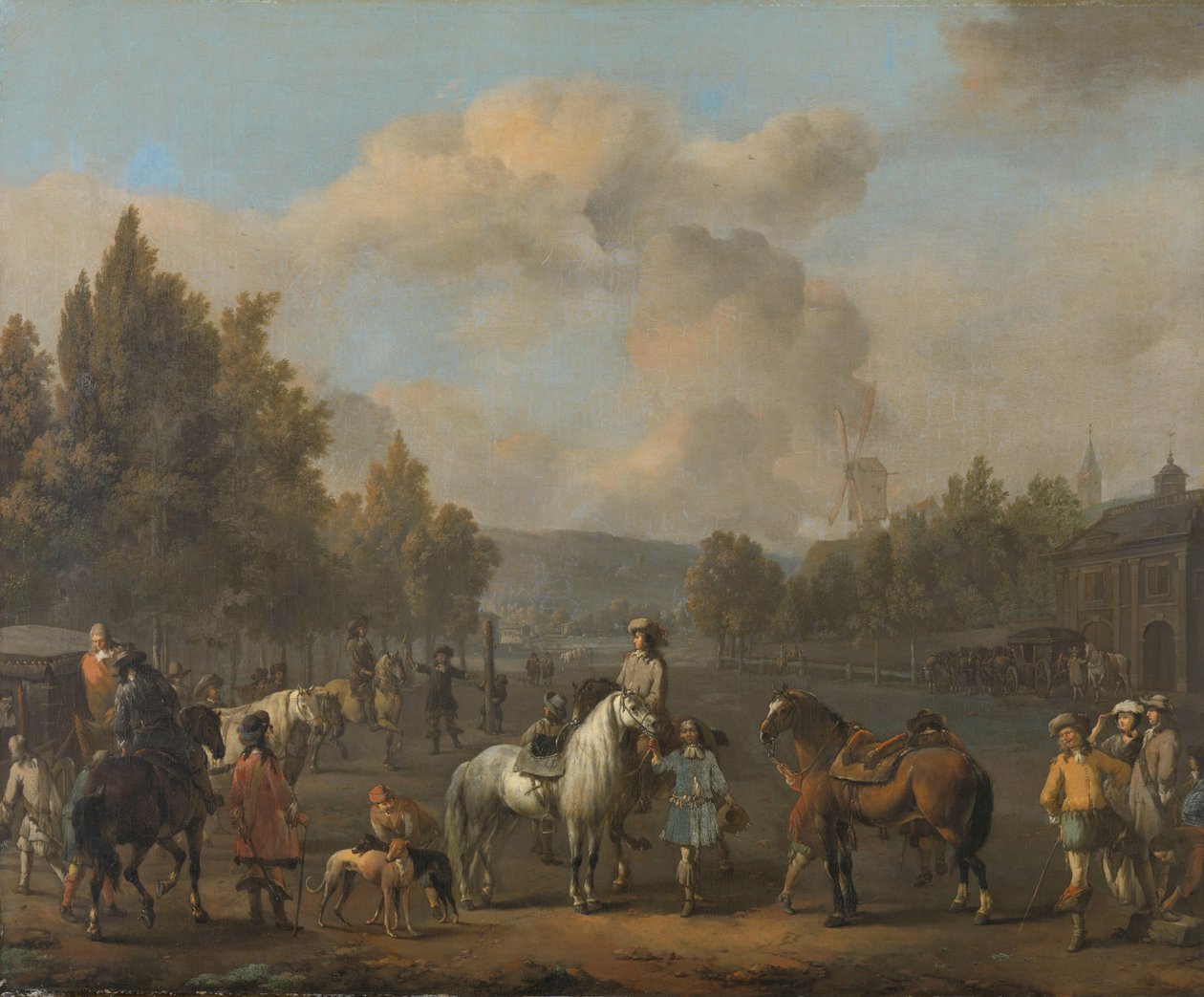 Ridskolan av Johannes Lingelbach