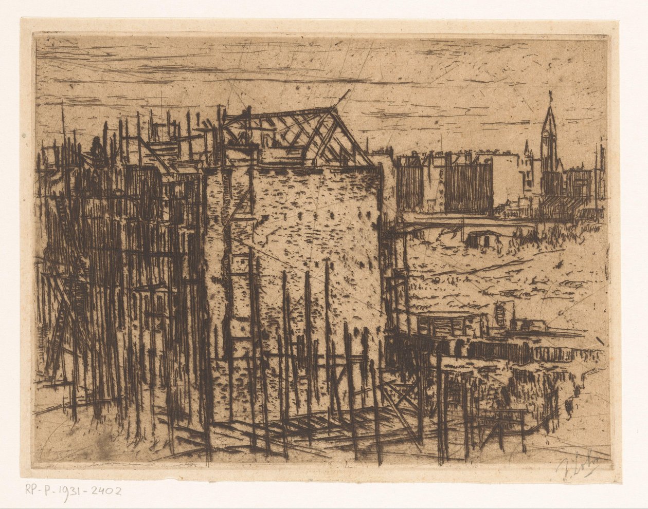 Hus under uppbyggnad av Johannes Löhr