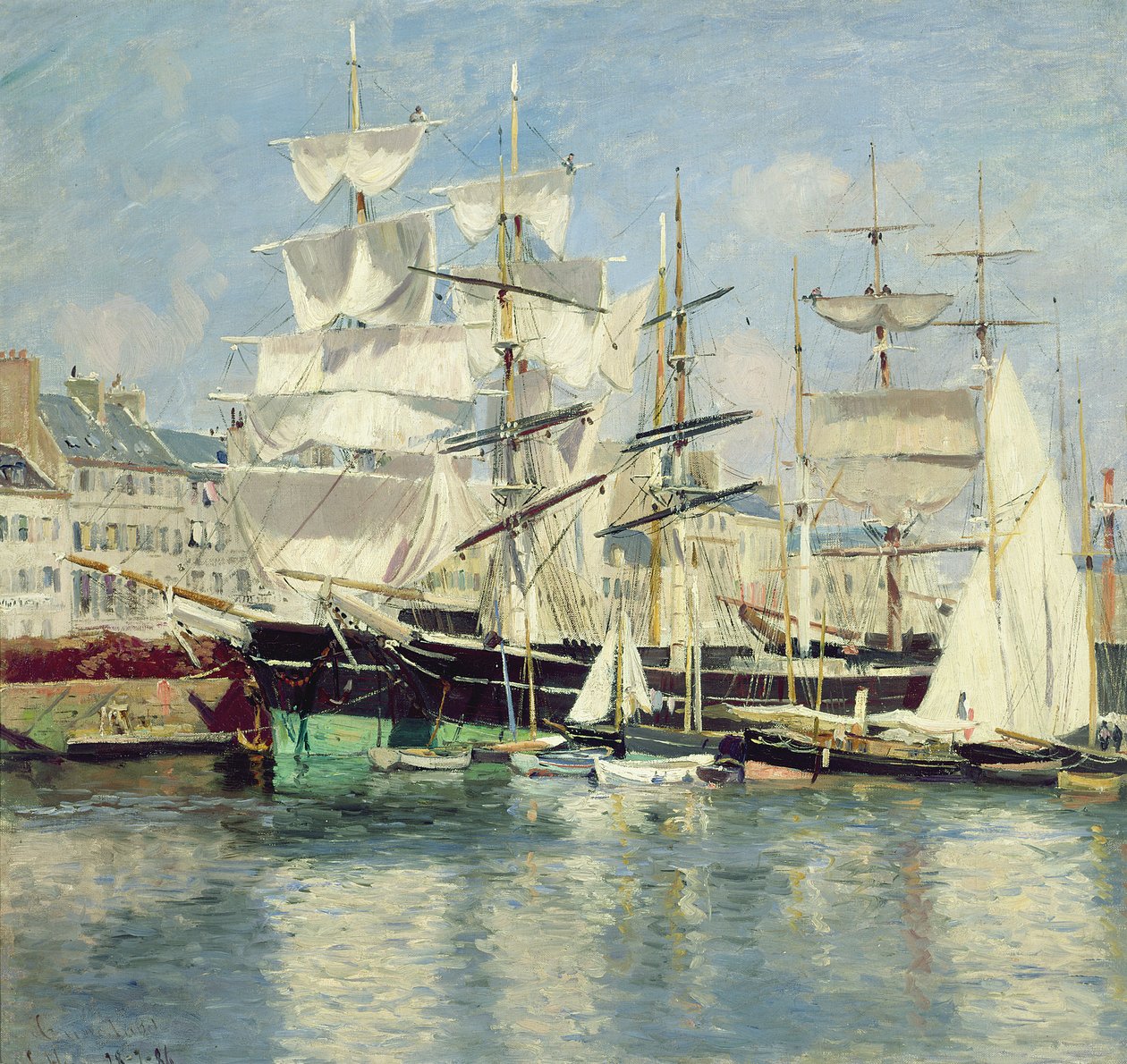 Kvadrat - Riggare i Le Havre, 1886 av Johannes Martin Grimelund