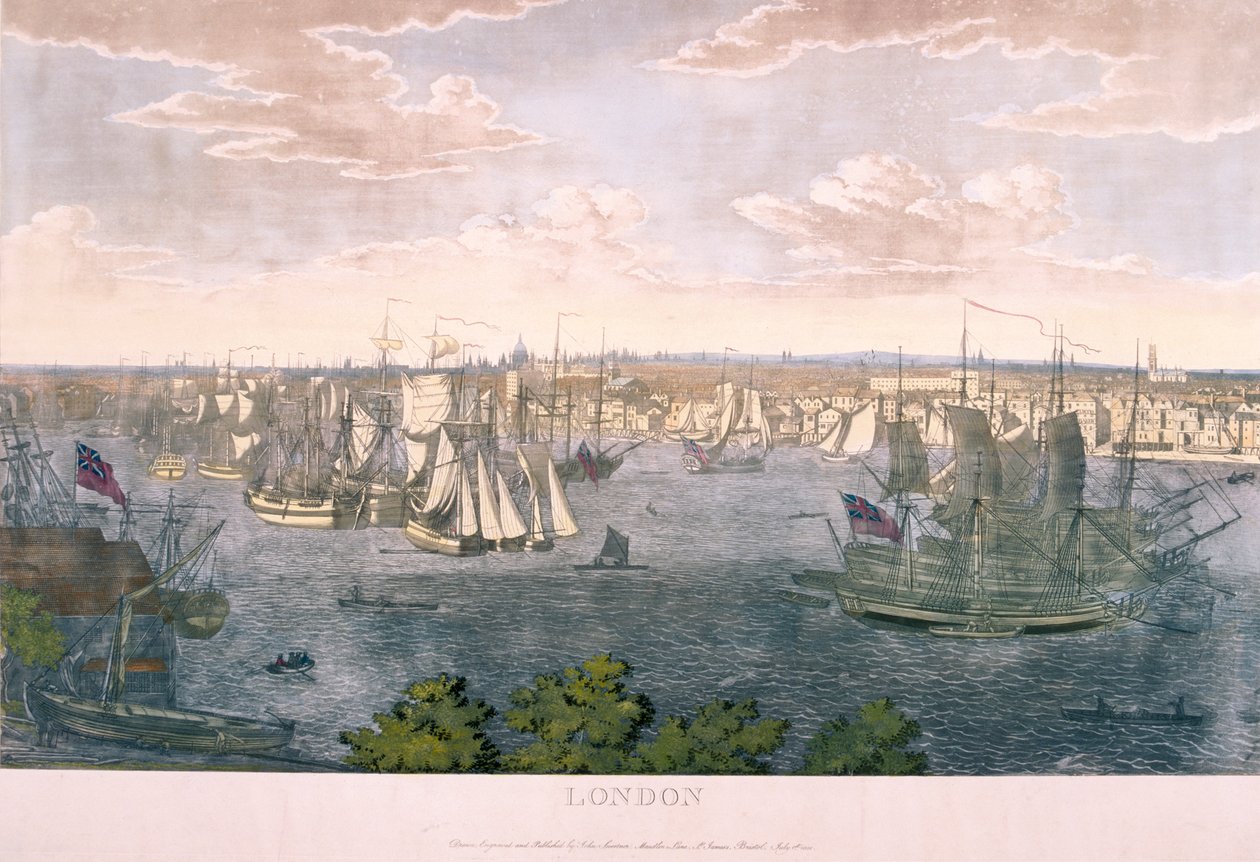 Utsikt över London, 1801 av Johannes Swertner