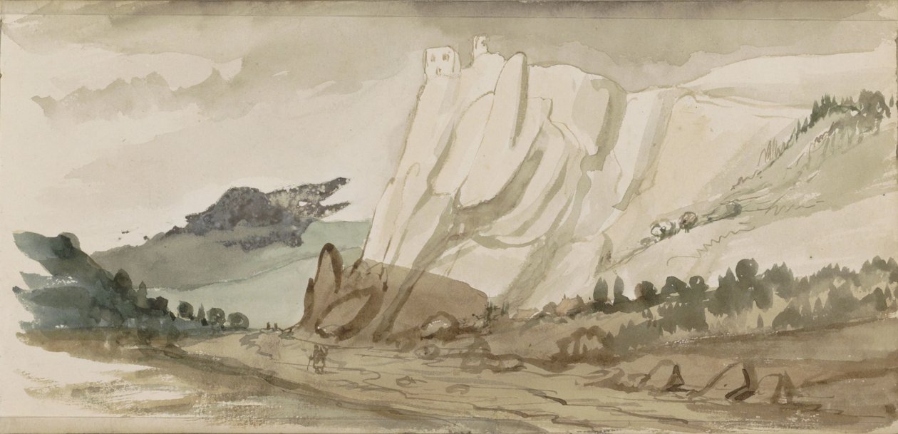 Berglandskap med stenar av Johannes Tavenraat