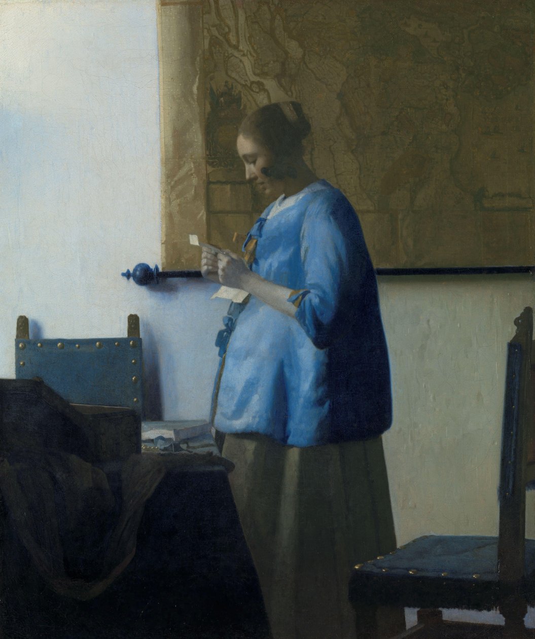 Kvinna i blått som läser ett brev Kvinna som läser ett brev av Johannes Vermeer
