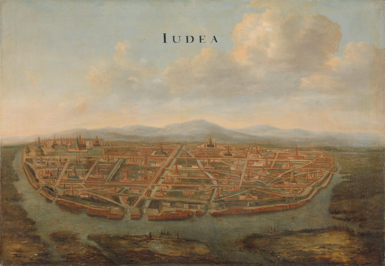 Utsikt över Judeen, Siams huvudstad Utsikt över Judeen (Ayutthaya), Siams huvudstad Judea (titel på objekt) av Johannes Vinckboons (attributed to)