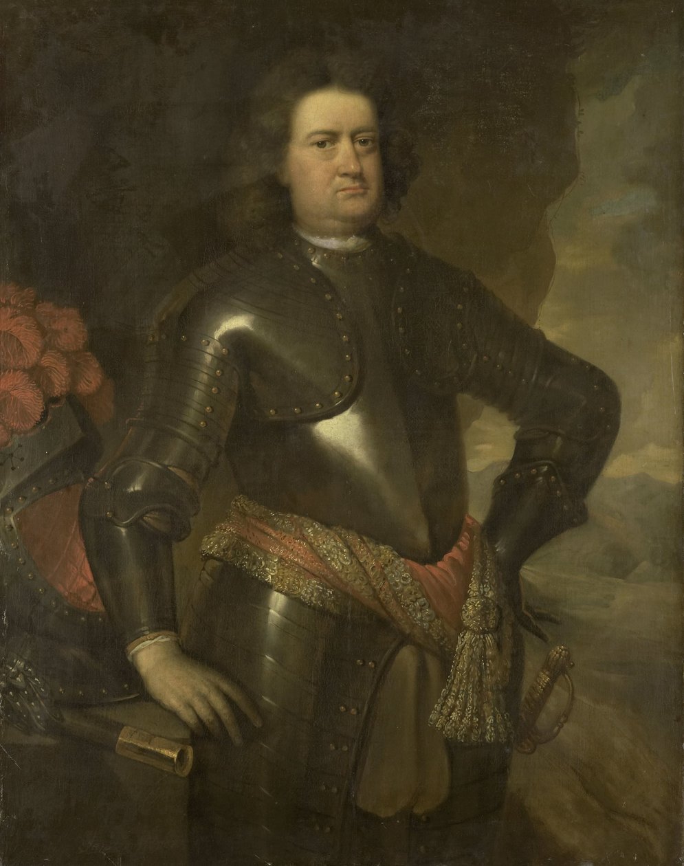 Porträtt av en militär officer av Johannes Vollevens (I)