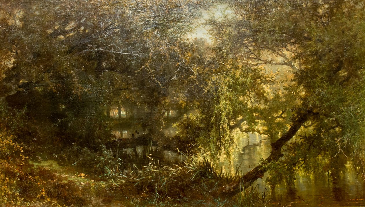 Tyska: Der Teich in Osterbeek Dammen vid Oosterbeek av Johannes Warnardus Bilders