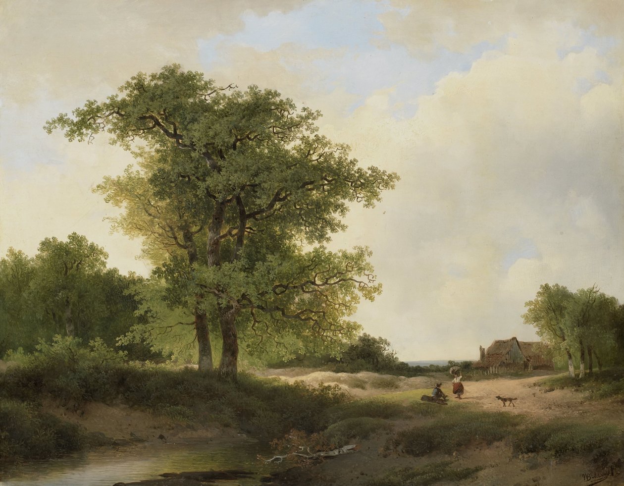 Landskap med bondgård av Johannes Warnardus Bilders