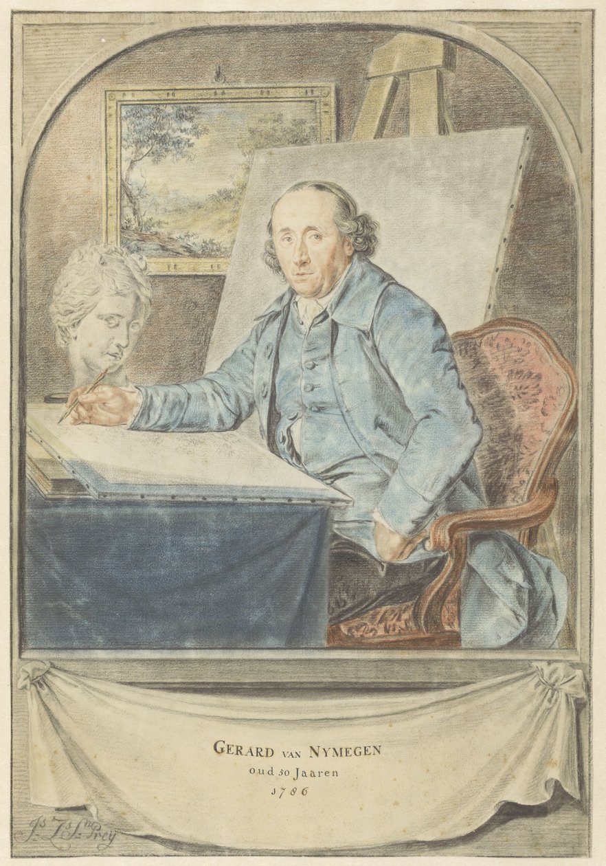 Porträtt av Gerard van Nijmegen av Johannes Zacharias Simon Prey