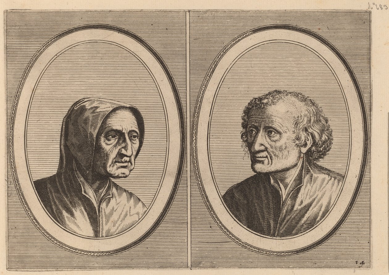 "Erlijcke Lyn" och "Snoepighe Steeve" av Johannes and Lucas van Doetechum after Pieter Bruegel the Elder