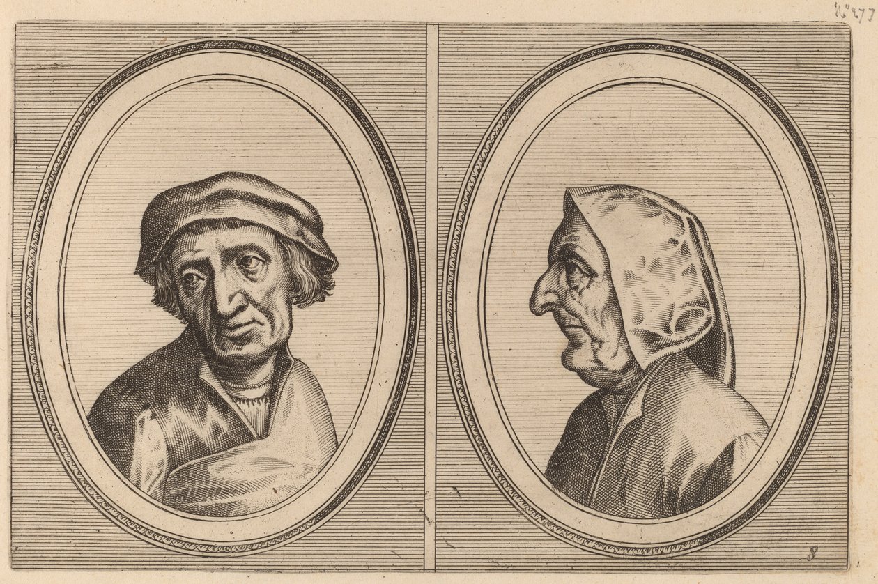 "Goelijeke Floor" och "Kinne Snavels" av Johannes and Lucas van Doetechum after Pieter Bruegel the Elder