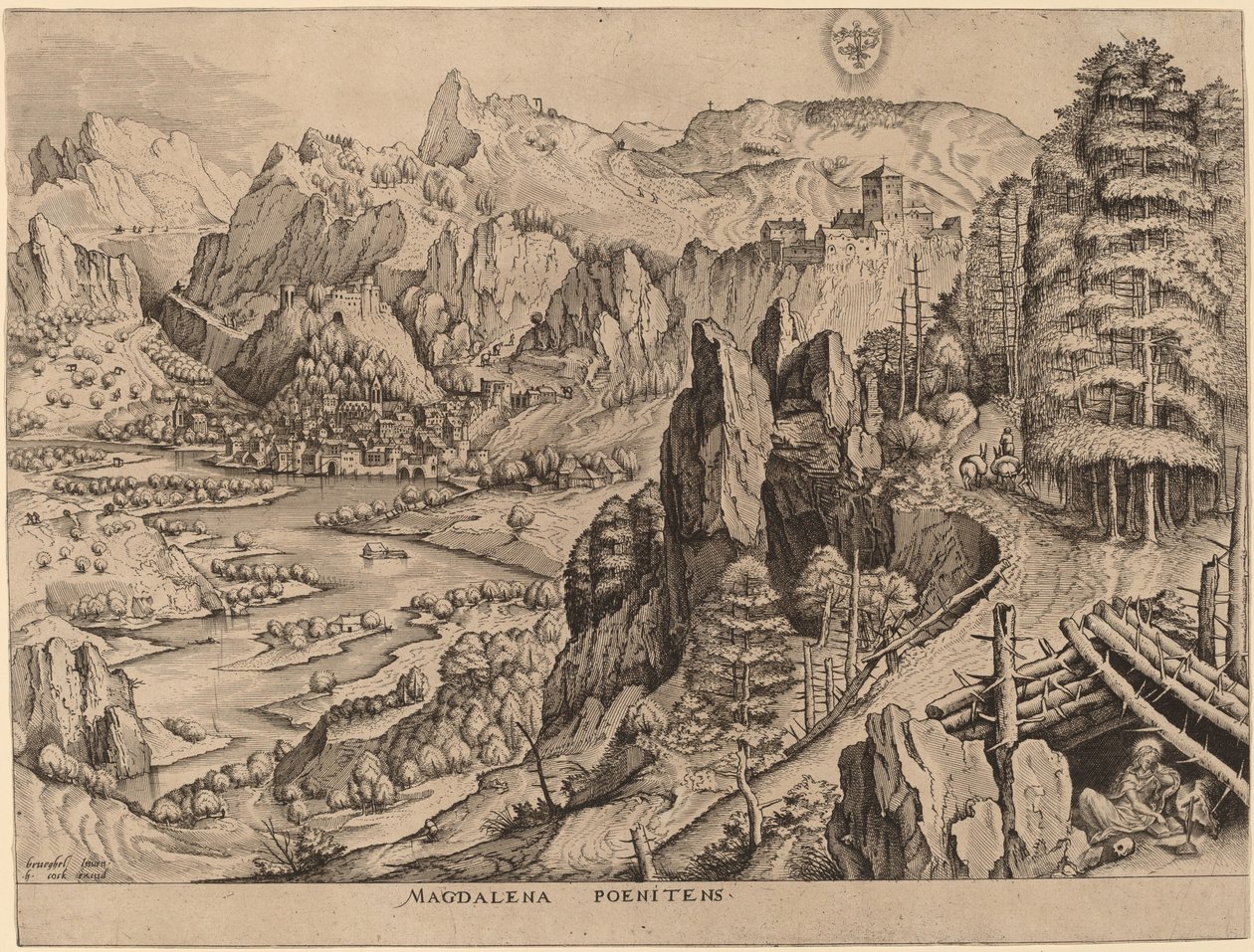 Den ångerfulla Magdalena av Johannes and Lucas van Doetechum after Pieter Bruegel the Elder