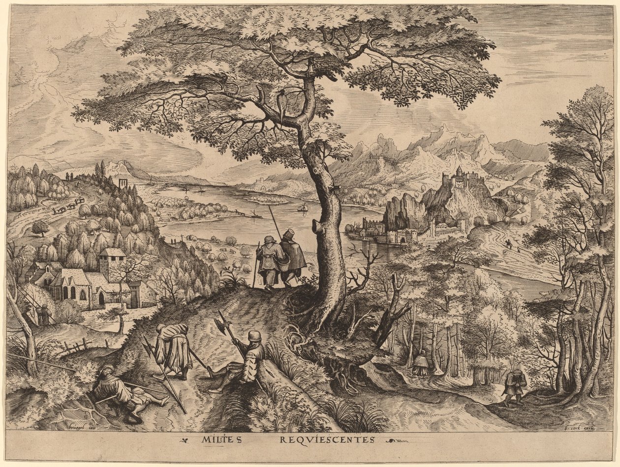 Soldater i vila av Johannes and Lucas van Doetechum after Pieter Bruegel the Elder
