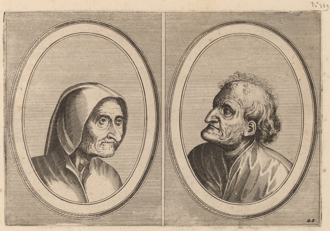 "Ritze Stijn" och "Schurckje Sonder-Baerdt" av Johannes and Lucas van Doetechum after Pieter Bruegel the Elder
