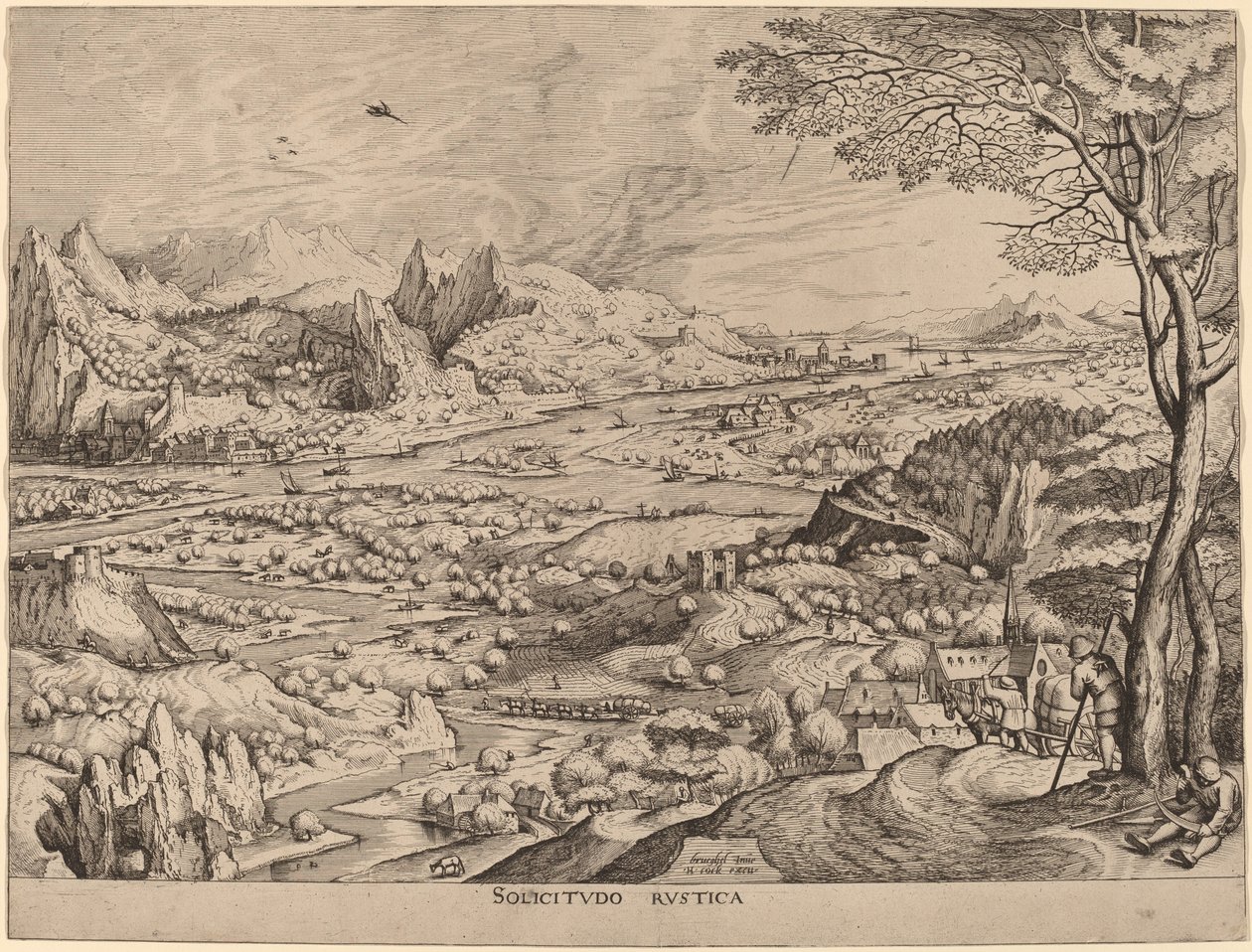 Rustik bekymmer av Johannes and Lucas van Doetechum after Pieter Bruegel the Elder