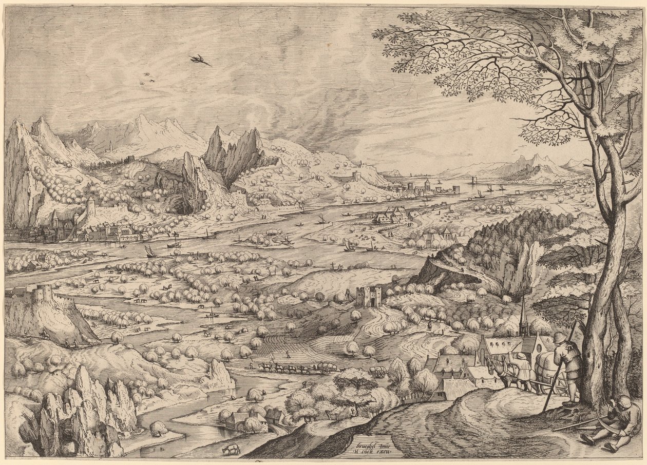 Rustik bekymmer av Johannes and Lucas van Doetechum after Pieter Bruegel the Elder