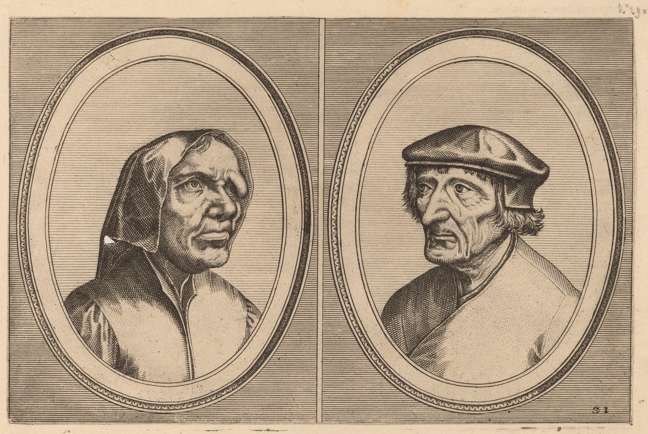 "Trijn Bulle-back" och "Voorsichtighe Penne" av Johannes and Lucas van Doetechum after Pieter Bruegel the Elder