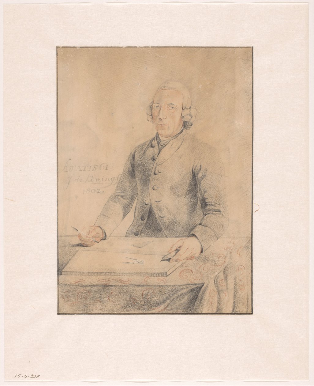 Porträtt av Pieter Pickée av Johannes de Koning (signed by artist)