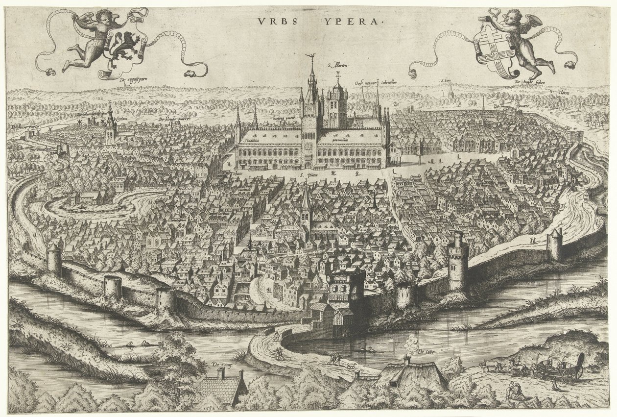 Utsikt över Ypres av Johannes of Lucas van Doetechum