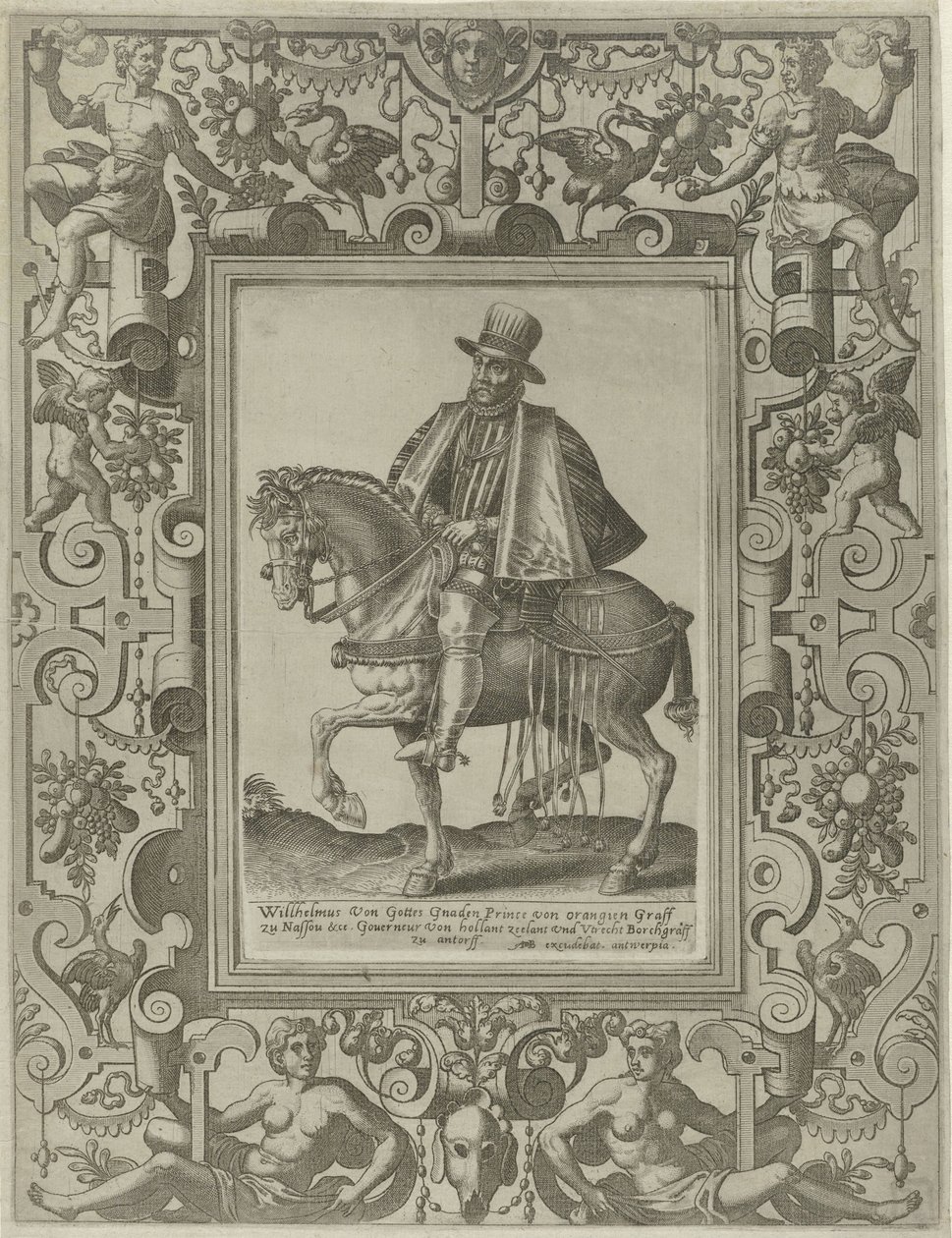 Ridsporträtt av William I, Prince of Orange av Johannes of Lucas van Doetechum