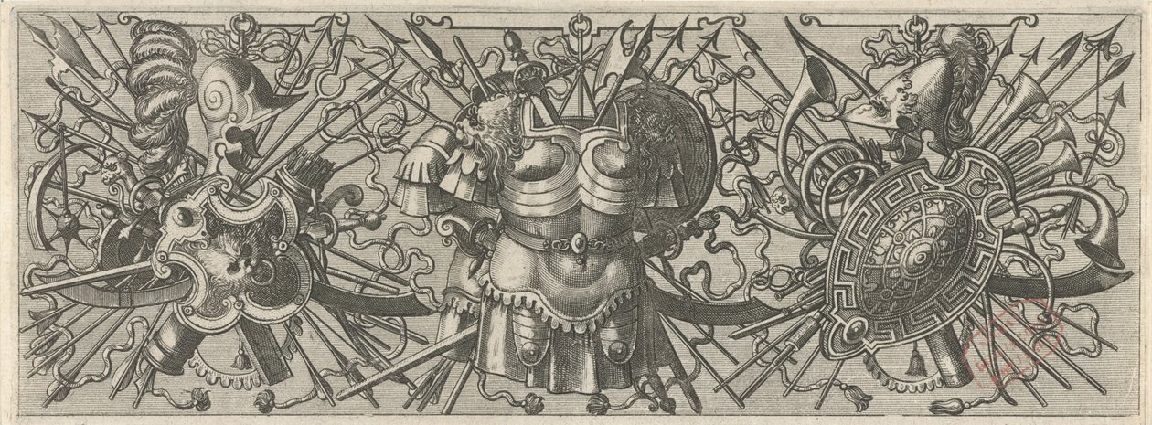 Två bröstskydd Panoplia sev armamentarium... (serietitel) av Johannes of Lucas van Doetechum
