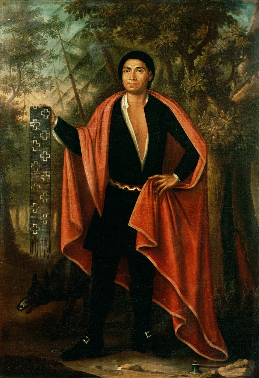 Tac Yec Neen Ho Gar Ton, kejsare av de sex nationerna, 1710 av Johannes or Jan Verelst