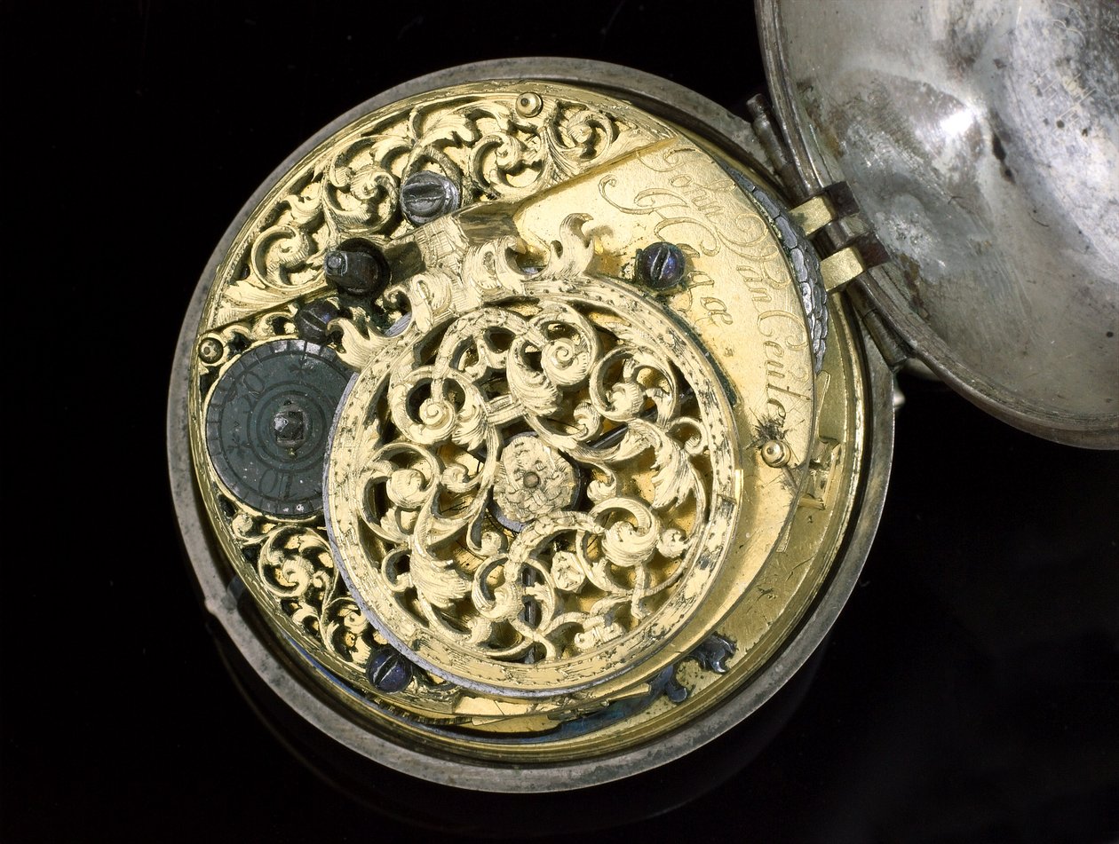 Verge klocka. Haag, ca 1695 (metall) (se även 259582-83) av Johannes van Ceulen